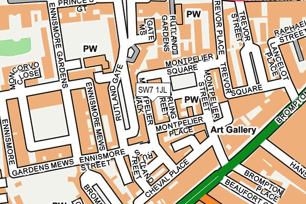 SW7 1JL map - OS OpenMap – Local (Ordnance Survey) SW7 1JL map - OS OpenMap – Local (Ordnance Survey)