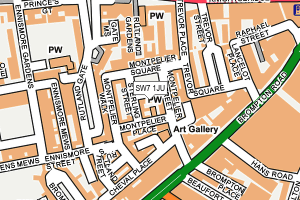 SW7 1JU map - OS OpenMap – Local (Ordnance Survey) SW7 1JU map - OS OpenMap – Local (Ordnance Survey)