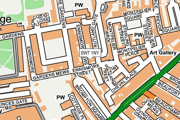 SW7 1NY map - OS OpenMap – Local (Ordnance Survey) SW7 1NY map - OS OpenMap – Local (Ordnance Survey)