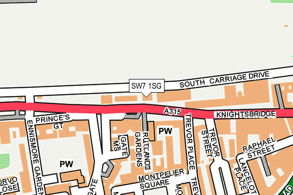 SW7 1SG map - OS OpenMap – Local (Ordnance Survey)