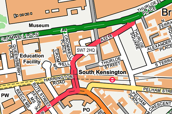 SW7 2HQ map - OS OpenMap – Local (Ordnance Survey) SW7 2HQ map - OS OpenMap – Local (Ordnance Survey)