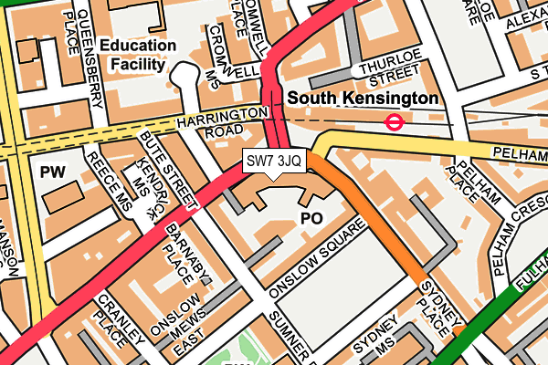 SW7 3JQ map - OS OpenMap – Local (Ordnance Survey) SW7 3JQ map - OS OpenMap – Local (Ordnance Survey)