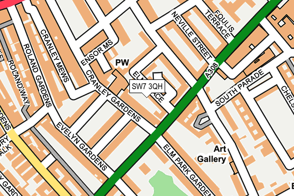 SW7 3QH map - OS OpenMap – Local (Ordnance Survey) SW7 3QH map - OS OpenMap – Local (Ordnance Survey)