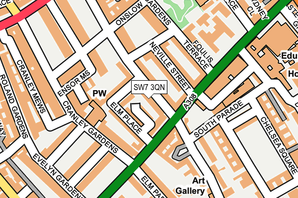 SW7 3QN map - OS OpenMap – Local (Ordnance Survey)