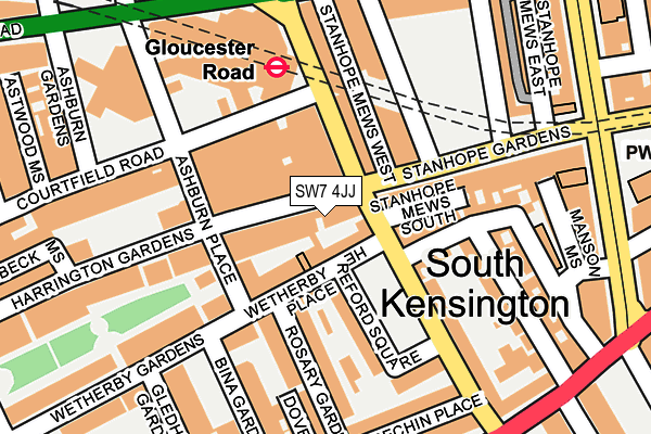 SW7 4JJ map - OS OpenMap – Local (Ordnance Survey) SW7 4JJ map - OS OpenMap – Local (Ordnance Survey)