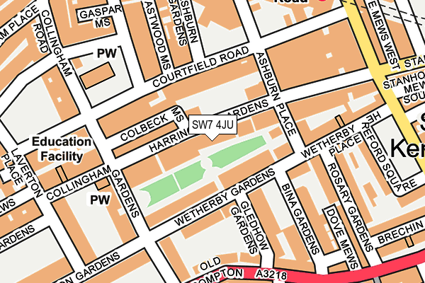 SW7 4JU map - OS OpenMap – Local (Ordnance Survey) SW7 4JU map - OS OpenMap – Local (Ordnance Survey)