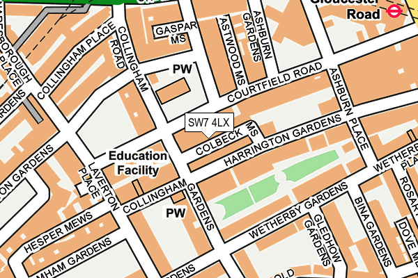 SW7 4LX map - OS OpenMap – Local (Ordnance Survey) SW7 4LX map - OS OpenMap – Local (Ordnance Survey)
