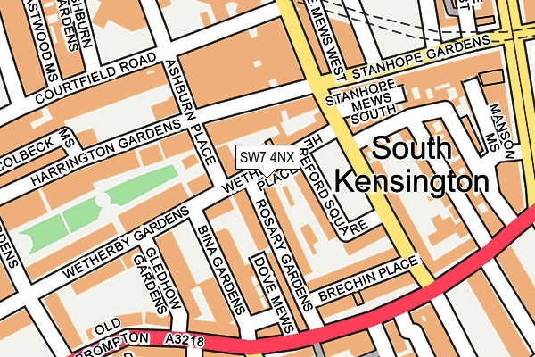 SW7 4NX map - OS OpenMap – Local (Ordnance Survey) SW7 4NX map - OS OpenMap – Local (Ordnance Survey)