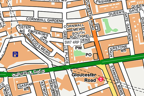SW7 4RP map - OS OpenMap – Local (Ordnance Survey) SW7 4RP map - OS OpenMap – Local (Ordnance Survey)