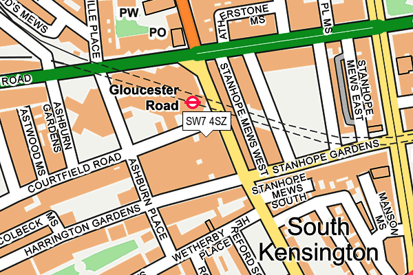 SW7 4SZ map - OS OpenMap – Local (Ordnance Survey) SW7 4SZ map - OS OpenMap – Local (Ordnance Survey)