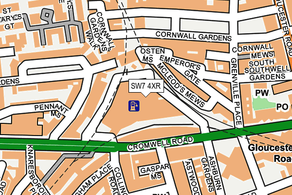 SW7 4XR map - OS OpenMap – Local (Ordnance Survey) SW7 4XR map - OS OpenMap – Local (Ordnance Survey)