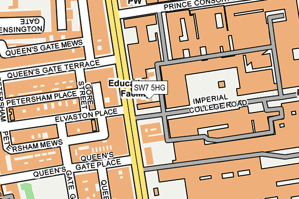 SW7 5HG map - OS OpenMap – Local (Ordnance Survey) SW7 5HG map - OS OpenMap – Local (Ordnance Survey)