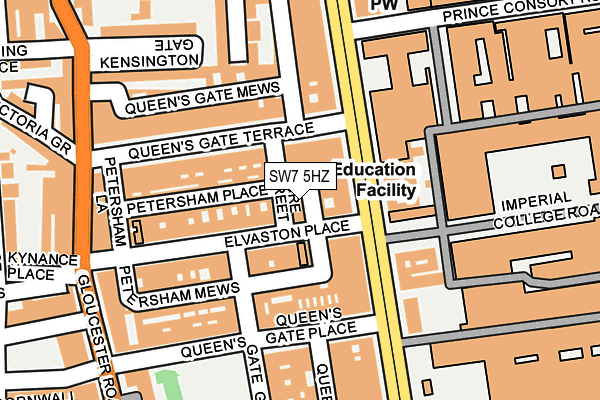 SW7 5HZ map - OS OpenMap – Local (Ordnance Survey) SW7 5HZ map - OS OpenMap – Local (Ordnance Survey)