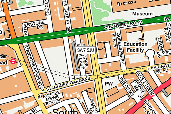 SW7 5JU map - OS OpenMap – Local (Ordnance Survey) SW7 5JU map - OS OpenMap – Local (Ordnance Survey)