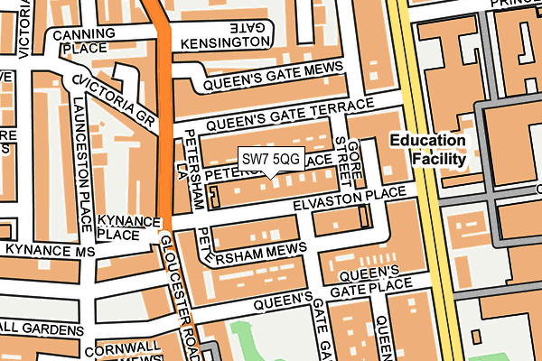 SW7 5QG map - OS OpenMap – Local (Ordnance Survey) SW7 5QG map - OS OpenMap – Local (Ordnance Survey)