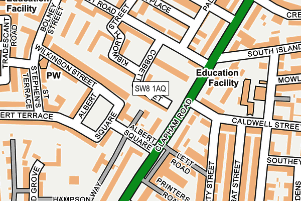 SW8 1AQ map - OS OpenMap – Local (Ordnance Survey) SW8 1AQ map - OS OpenMap – Local (Ordnance Survey)