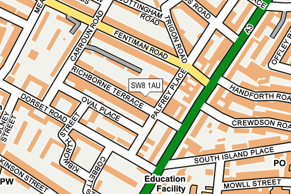 SW8 1AU map - OS OpenMap – Local (Ordnance Survey) SW8 1AU map - OS OpenMap – Local (Ordnance Survey)