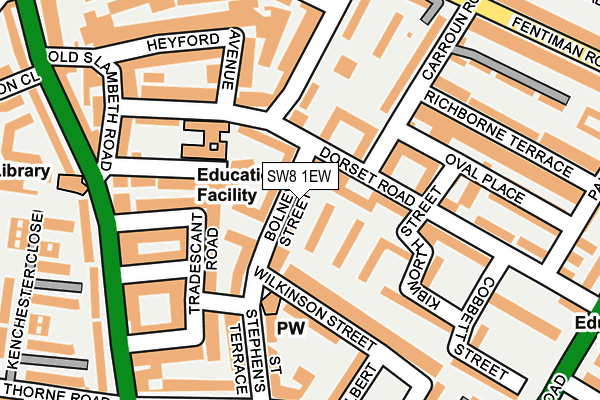 SW8 1EW map - OS OpenMap – Local (Ordnance Survey) SW8 1EW map - OS OpenMap – Local (Ordnance Survey)