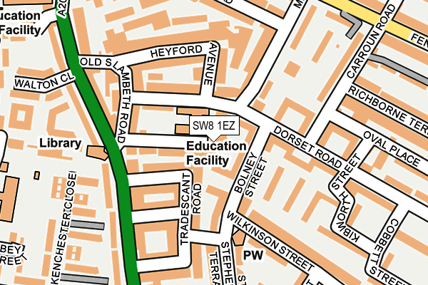 SW8 1EZ map - OS OpenMap – Local (Ordnance Survey) SW8 1EZ map - OS OpenMap – Local (Ordnance Survey)