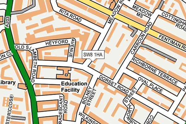 SW8 1HA map - OS OpenMap – Local (Ordnance Survey) SW8 1HA map - OS OpenMap – Local (Ordnance Survey)