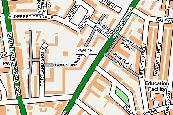 SW8 1HU map - OS OpenMap – Local (Ordnance Survey) SW8 1HU map - OS OpenMap – Local (Ordnance Survey)