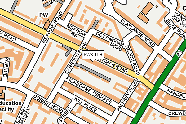 SW8 1LH map - OS OpenMap – Local (Ordnance Survey) SW8 1LH map - OS OpenMap – Local (Ordnance Survey)