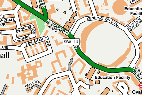 SW8 1LU map - OS OpenMap – Local (Ordnance Survey) SW8 1LU map - OS OpenMap – Local (Ordnance Survey)