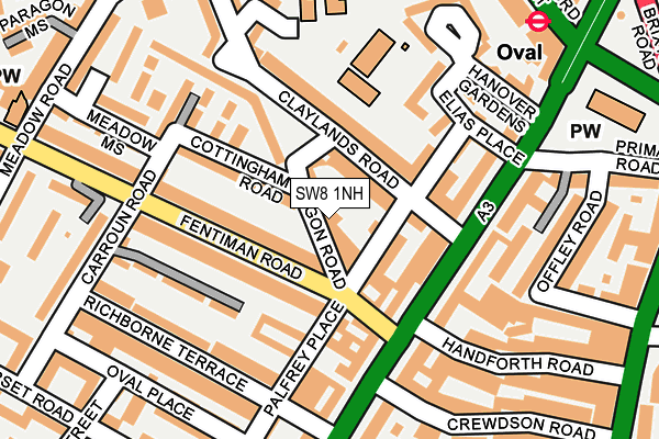 SW8 1NH map - OS OpenMap – Local (Ordnance Survey) SW8 1NH map - OS OpenMap – Local (Ordnance Survey)