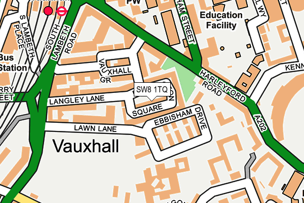 SW8 1TQ map - OS OpenMap – Local (Ordnance Survey) SW8 1TQ map - OS OpenMap – Local (Ordnance Survey)