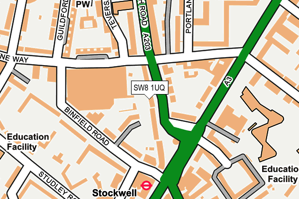 SW8 1UQ map - OS OpenMap – Local (Ordnance Survey) SW8 1UQ map - OS OpenMap – Local (Ordnance Survey)