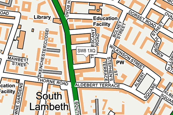 SW8 1XQ map - OS OpenMap – Local (Ordnance Survey) SW8 1XQ map - OS OpenMap – Local (Ordnance Survey)