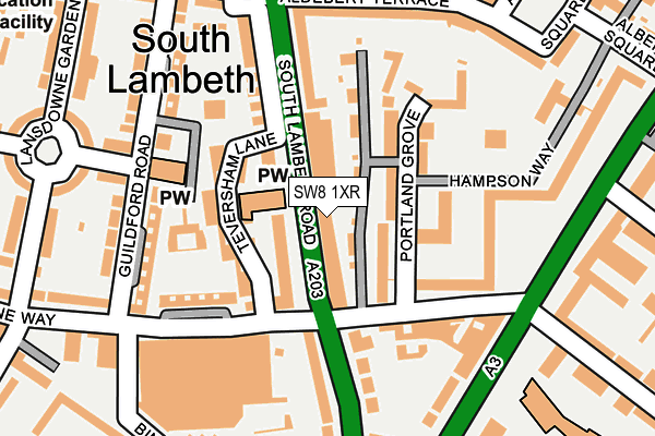 SW8 1XR map - OS OpenMap – Local (Ordnance Survey) SW8 1XR map - OS OpenMap – Local (Ordnance Survey)