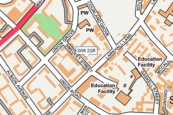 SW8 2QR map - OS OpenMap – Local (Ordnance Survey) SW8 2QR map - OS OpenMap – Local (Ordnance Survey)