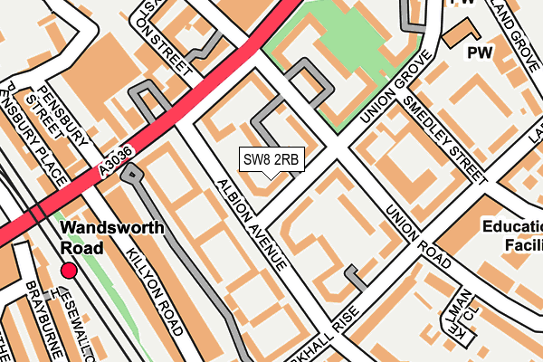 SW8 2RB map - OS OpenMap – Local (Ordnance Survey) SW8 2RB map - OS OpenMap – Local (Ordnance Survey)