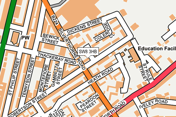 SW8 3HB map - OS OpenMap – Local (Ordnance Survey) SW8 3HB map - OS OpenMap – Local (Ordnance Survey)