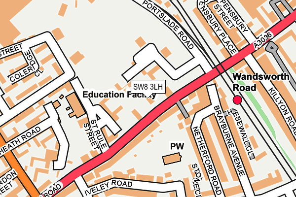 SW8 3LH map - OS OpenMap – Local (Ordnance Survey) SW8 3LH map - OS OpenMap – Local (Ordnance Survey)