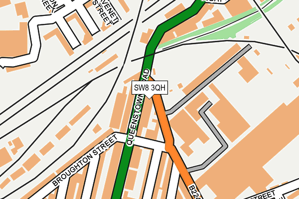SW8 3QH map - OS OpenMap – Local (Ordnance Survey) SW8 3QH map - OS OpenMap – Local (Ordnance Survey)