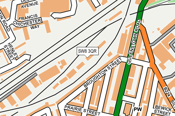 SW8 3QR map - OS OpenMap – Local (Ordnance Survey) SW8 3QR map - OS OpenMap – Local (Ordnance Survey)