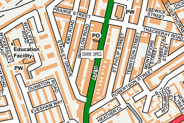 SW8 3RQ map - OS OpenMap – Local (Ordnance Survey) SW8 3RQ map - OS OpenMap – Local (Ordnance Survey)
