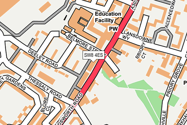 SW8 4ES map - OS OpenMap – Local (Ordnance Survey) SW8 4ES map - OS OpenMap – Local (Ordnance Survey)