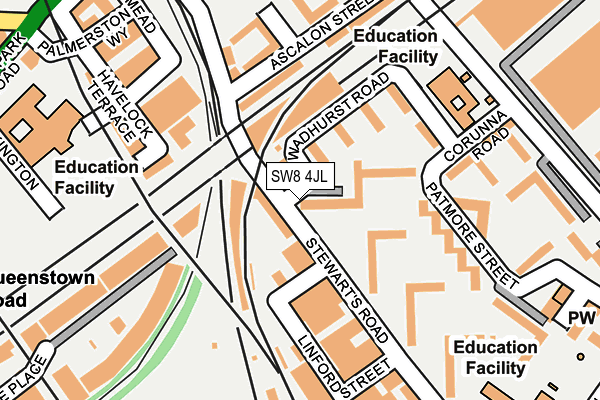 SW8 4JL map - OS OpenMap – Local (Ordnance Survey) SW8 4JL map - OS OpenMap – Local (Ordnance Survey)
