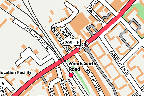 SW8 4TN map - OS OpenMap – Local (Ordnance Survey) SW8 4TN map - OS OpenMap – Local (Ordnance Survey)