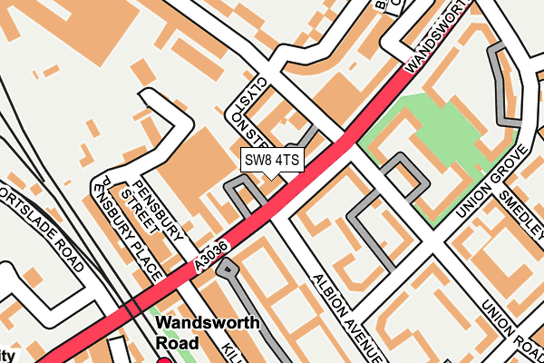 SW8 4TS map - OS OpenMap – Local (Ordnance Survey) SW8 4TS map - OS OpenMap – Local (Ordnance Survey)