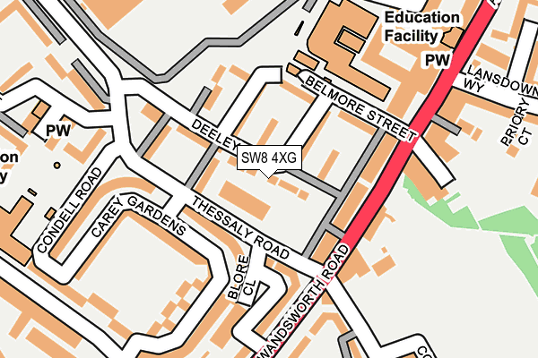 SW8 4XG map - OS OpenMap – Local (Ordnance Survey) SW8 4XG map - OS OpenMap – Local (Ordnance Survey)