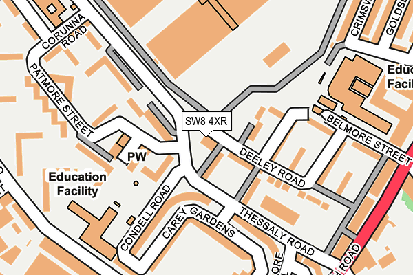 SW8 4XR map - OS OpenMap – Local (Ordnance Survey) SW8 4XR map - OS OpenMap – Local (Ordnance Survey)