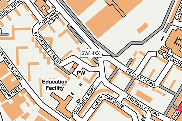 SW8 4XX map - OS OpenMap – Local (Ordnance Survey) SW8 4XX map - OS OpenMap – Local (Ordnance Survey)