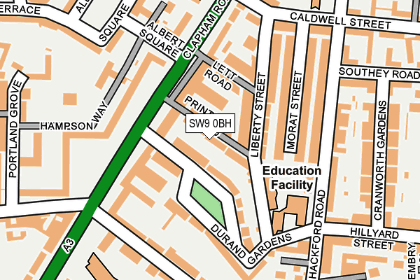 SW9 0BH map - OS OpenMap – Local (Ordnance Survey) SW9 0BH map - OS OpenMap – Local (Ordnance Survey)