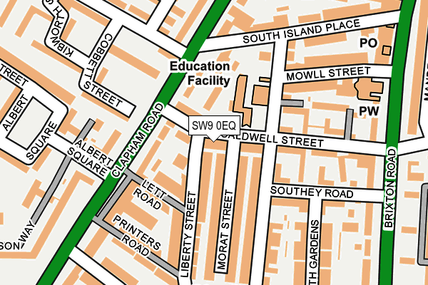 SW9 0EQ map - OS OpenMap – Local (Ordnance Survey) SW9 0EQ map - OS OpenMap – Local (Ordnance Survey)