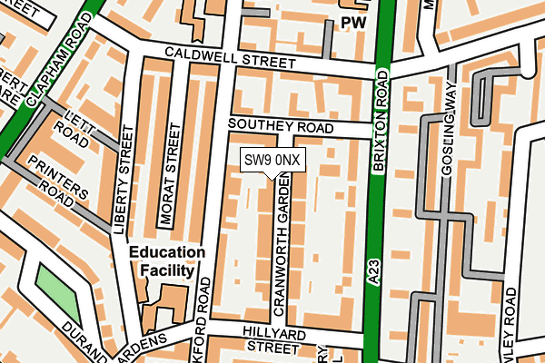 SW9 0NX map - OS OpenMap – Local (Ordnance Survey) SW9 0NX map - OS OpenMap – Local (Ordnance Survey)