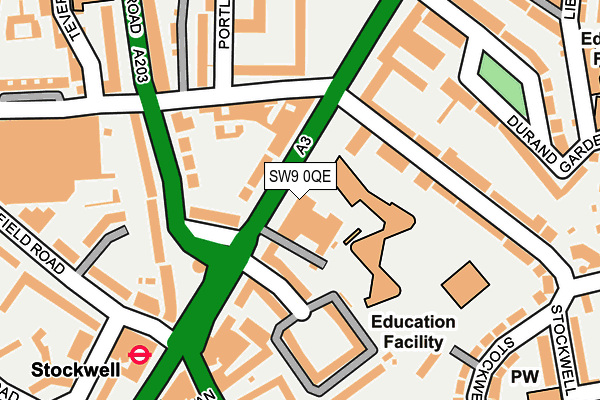 SW9 0QE map - OS OpenMap – Local (Ordnance Survey) SW9 0QE map - OS OpenMap – Local (Ordnance Survey)